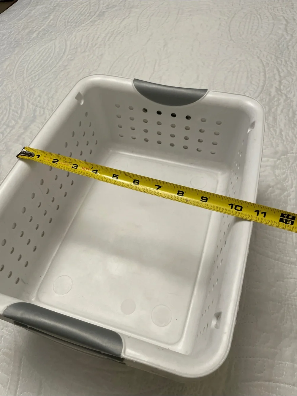 Set of 3 Sterilite Ultra White Strong Plastic Storage Organizers Baskets Bins